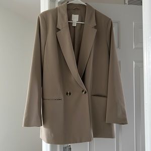 H&M beige/tan oversized blazer